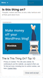 Mobile Screenshot of isthisthingonblog.com